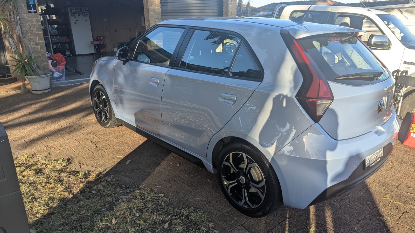 MG rear left after detail